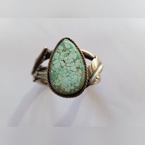 Large number 8 turquoise cuff xs